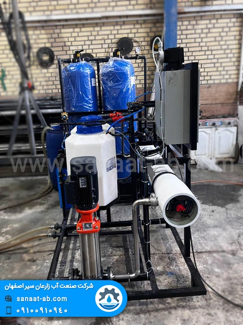 دستگاه تصفیه آب صنعتی به ظرفیت ۲۵ متر مکعب